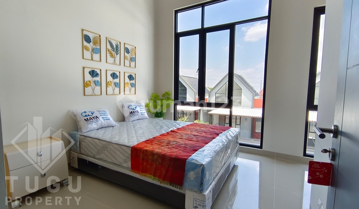 Rumah Cluster Semi Furnish Disewakan Jogja Palagan, Bangunan dan Furniture Baru, Belum pernah dihuni, dekat Sleman City Hall SCH, Pasar Rejodani, Kampus UII Jakal