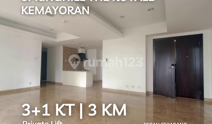 Apartemen Springhill Kemayoran 3br+1 Siap Pakai Bisa Kpr Dekat Golf