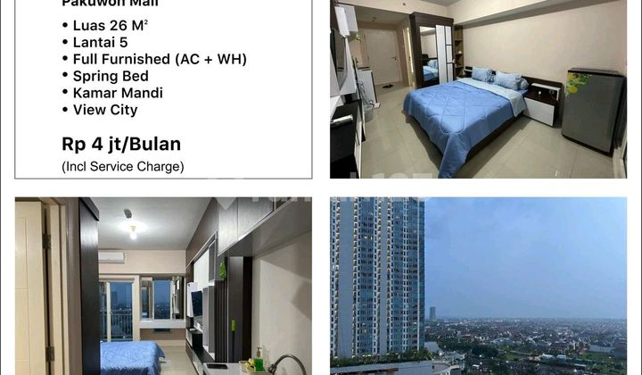 Disewakan Apartemen Type Studio di Surabaya Barat Pakuwon Mall 1