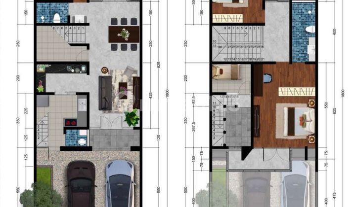 Djual Rumah 2 Lantai Bergaya Modern di Northwest Lake Citraland 2