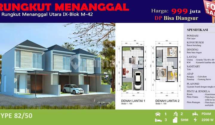 Dijual Rumah 2 Lantai Di Rungkut Menanggal Surabaya Timur Rumah di Jl. Rungkut Menanggal, Gg. Ii D No. 31, Rungkut Menanggal, Gunung Anyar, Kota Surabaya, Jawa Timur, Indonesia, 60293, Rungkut SHM Bagus 2
