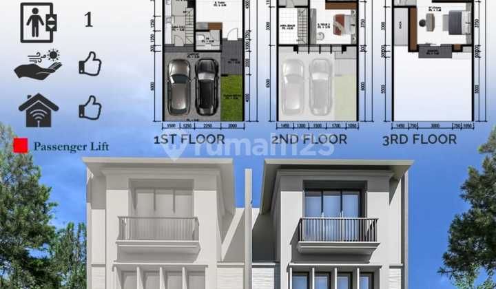 RUMAH BARU GRESS 3 LANTAI- MODERN MINIMALIST DI GRAHA FAMILI! 2