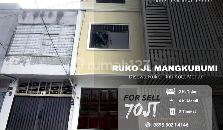 For Rent Shop House Mangkubumi Street Medan