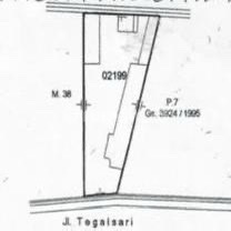 For Sale Land Calculation House on Tegalsari Street 1