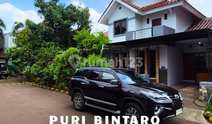 Corner House in Puri Bintaro, Strategic Location, Comfortable, Lush, Flood-Free