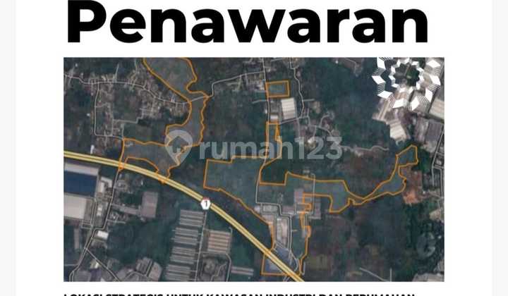 Dijual Tanah Lokasi Strategis dengan Luas 39,3 Hektar Daerah Cikupa Tangerang Potensial untuk Pengembangan Kawasan Industri Maupun Perumahan