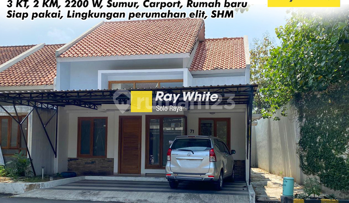 Rumah Cluster 3Kamar Siap Huni Dekat Kampus Ums Kartasura Solo