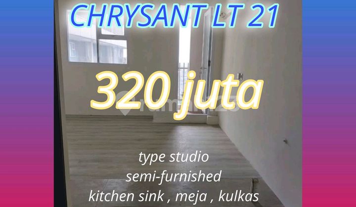 Apartemen Bintaro Icon Chrysant Type Studio Lantai 21 Tidak Hadap Barat