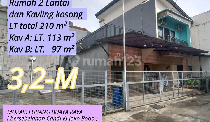 2-story house. There is an empty plot near Halim Perdanakusuma Airport, Pondok Gede (As Syaiifiyah), Taman Mini.