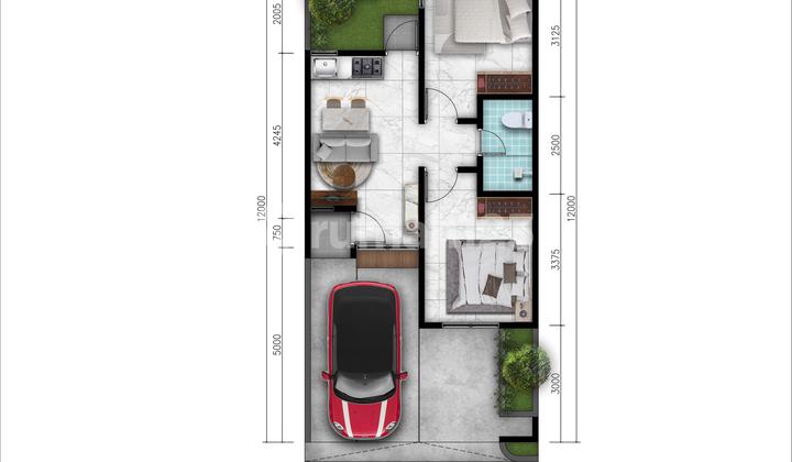 rumah minimalis 1 lantai siap huni dan pinggir jalan raya parung  2