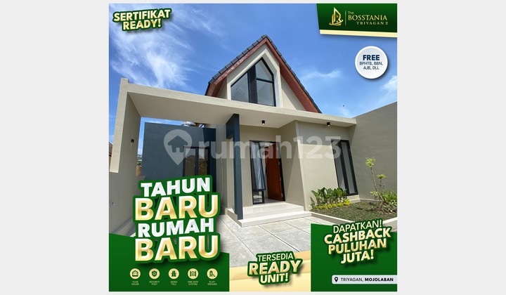 ⁠Rumah Mewah Cashback Hingga 50 Juta, Free SHM. Area Solo Timur