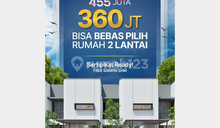 Rumah Ekslusif 2 Lantai Bebas Biaya SHM Letak Solo Timur