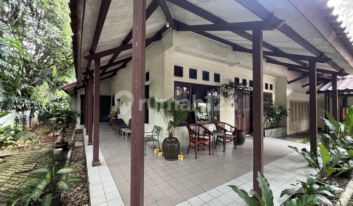 Serene Green Front Park House at Pondok Indah