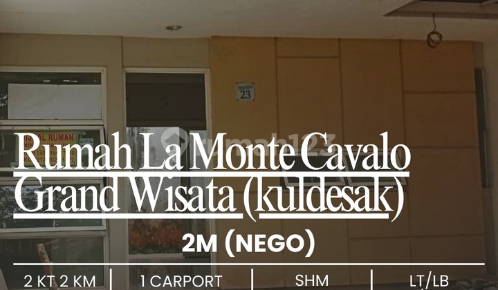 Rumah Kuldesak 2 Lantai La Monte Cavalo Grand Wisata,yakinlah,,
