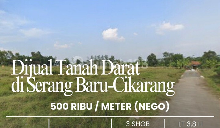 Cocok untuk Investasi Tanah Darat 3,8 Ha di Serang Baru,,Yakinlah