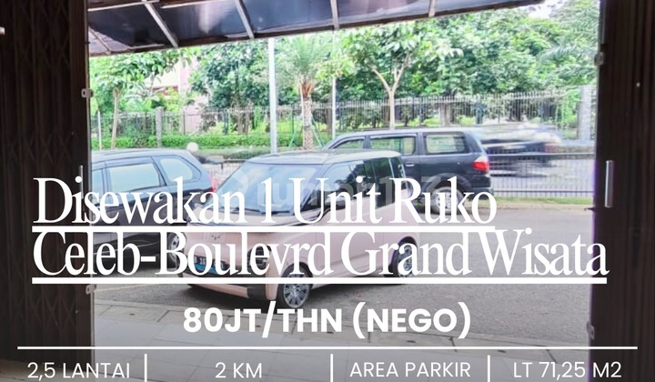 Ruko Sewa 2,5 Lantai Lokasi Bagus di Grand Wisata, Yakinlah,,