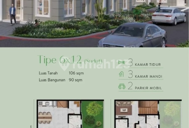 Rumah Hook Cantik Di Perumahan Millenium City 2