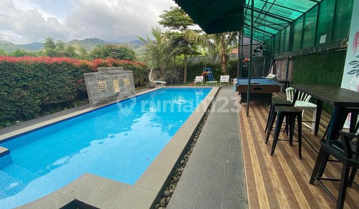 Jual Villa Ada Kolam Renang Semi Furnished Terawat Puncak Cisarua Tugu Selatan