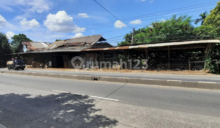 Dijual Cepat Tanah dan Bangunan. di Pinggir Jalan Raya Jakarta-Bogor