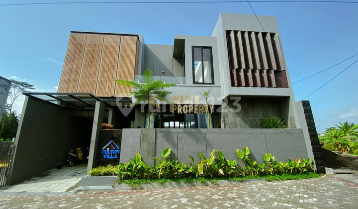 Villa Modern Minimalis Fully Furnish View Sawah dan Gunung Merapi
