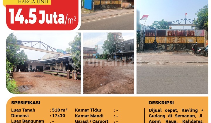 FOR SALE: TANAH DI JL. H. ASENI RAYA - SEMANAN, JAKARTA BARAT