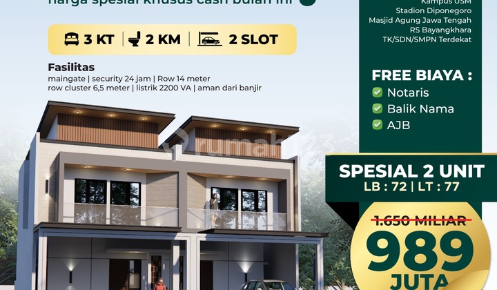 Cluster Modern Di Pusat Kota Semarang Promo 1