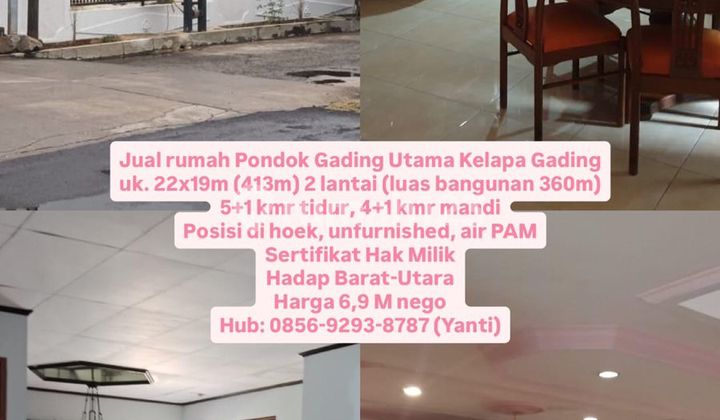 Jual rumah Pondok Gading Utama Kelapa Gading 2