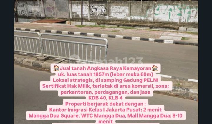 Sell land in Angkasa Raya Kemayoran, Central Jakarta Sell land in Angkasa Raya Kemayoran, Central Jakarta