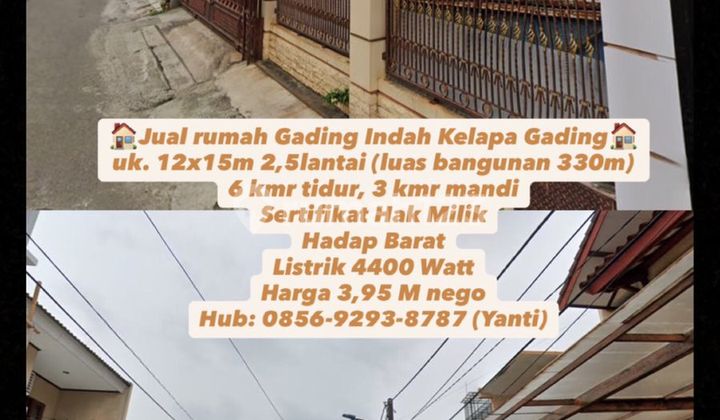 Jual rumah Gading Indah Kelapa Gading, Jakarta Utara 2