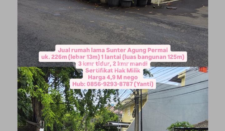 Sell old house in Sunter Agung Permai, North Jakarta 2