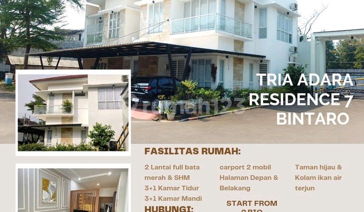 Rumah Cluster 2 Lantai Dibintaro Bebas Banjir, Shm