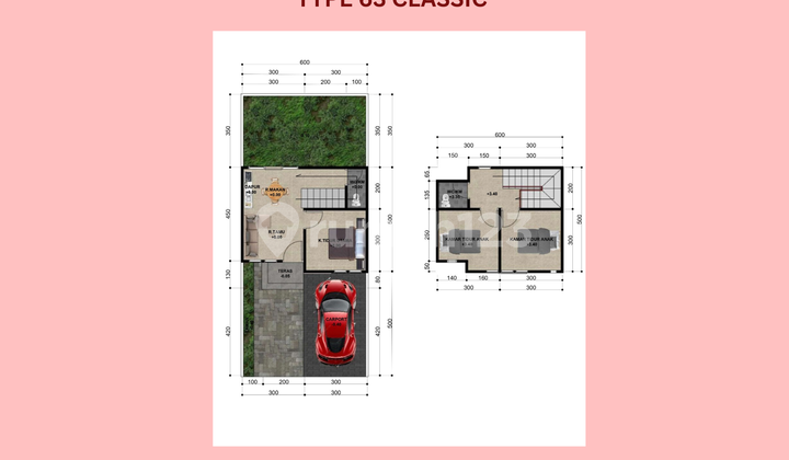 Rumah 2 Lantai American Classic di Jl. Pengadilan Km 9 Palembang 2