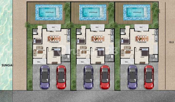 Dijual Rumah Mewah American Classic Macan Kumbang Palembang 2