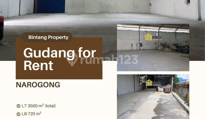 Warehouse for Rent on Narogong Main Road, Bekasi