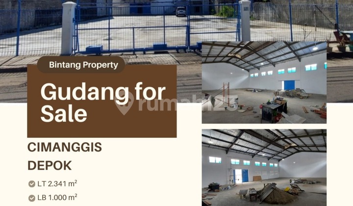 Warehouse for Sale in Cimanggis, Tapos, Depok with Access to Cijago Toll Road