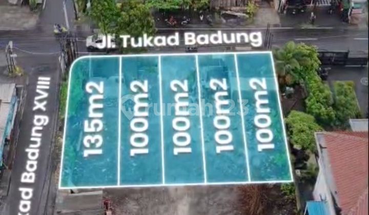 Tanah Cocok untuk Ruko di Jalan Utama Tukad Badung Renon Dkt Raya Puputan Batanghari Barito