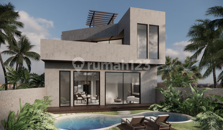 Modern 3BR Villa in Seseh with Rooftop Sea View & Swimming Pool