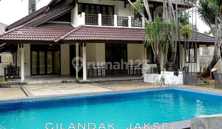 Luxury House with Spacious Yard Plus Private Pool, Cilandak South Jakarta - Freehold Certificate