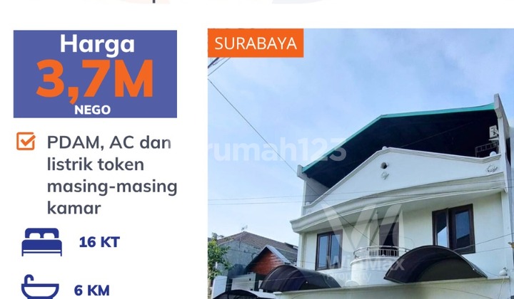 Dijual Rumah Kost di Rungkut Mejoyo Utara Dkt Univ Unesa, Petra,Stikom