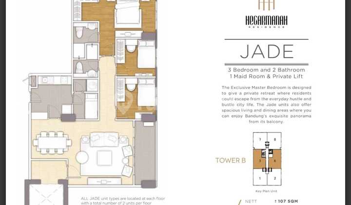 Cool 3 BR Type Apartment in Hergamanah Bandung 2