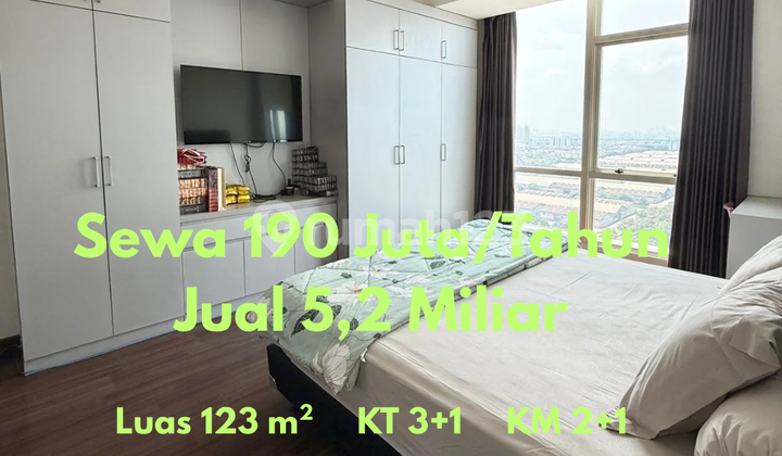 Disewakan Cepat Apartemen Mewah Kensington Kelapa Gading Private Lift & Full Furnished 3 Bedroom