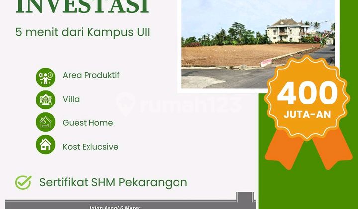 Tanah Di Kaliurang 136 M² Cocok Untuk Kost