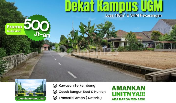 Beautiful Land SHM Square Plot Strategically Located on Jalan Kaliurang Km 8 Ngaglik Sleman