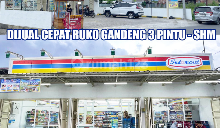 Ruko Gandeng 3 Pintu di Medan Cuma 2M-An Lokasi Strategis Ramai