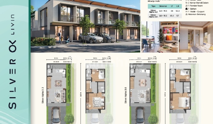 Silver Alpha Livin 3,6×11.5M 5Enses Collection Lippo Cikarang