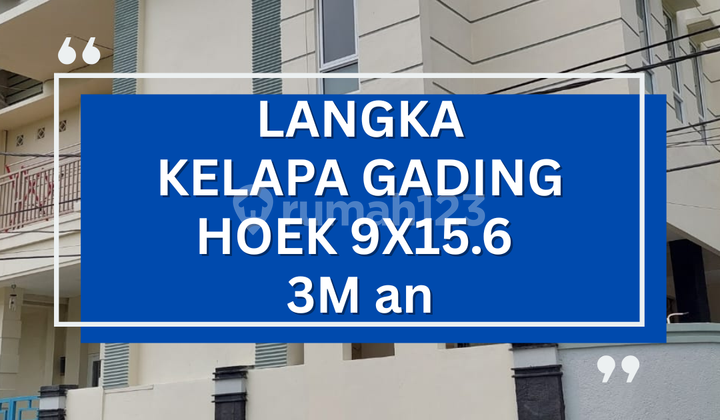 *PRICE DROP - 3.75 BILLION IDR - QUICK NEGOTIATION* CORNER HOUSE IN A COMPLEX - RENOVATED - STRATEGIC LOCATION - MULTIPLE BEDROOMS KELAPA GADING, NORTH JAKARTA