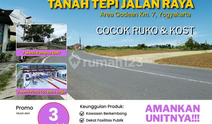 Tanah Jogja Tepi Jalan Dekat Kota dan Malioboro Tanah Jogja Tepi Jalan Dekat Kota dan Malioboro
