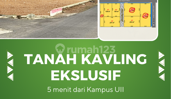 Land in Jogja by the Roadside, UII Campus Area, Suitable for Boarding Houses, Residences, and Villas