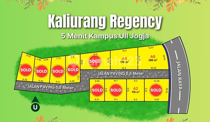 Tanah Jogja Murah Dekat Kopi Klothok dan Kampus Uii Jogja Legalitas SHM Pekarangan