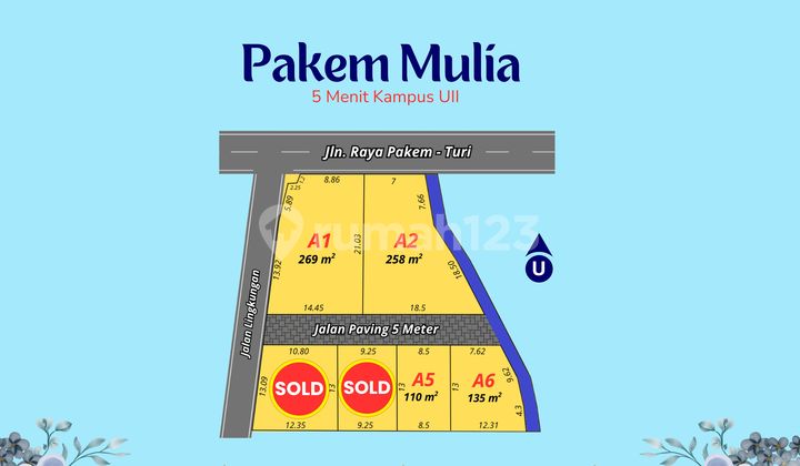 Tanah Murah Meriah, Hanya 4 Menit Raminten, Tepi Jl.raya Provinsi Tanah Murah Meriah, Hanya 4 Menit Raminten, Tepi Jl.raya Provinsi